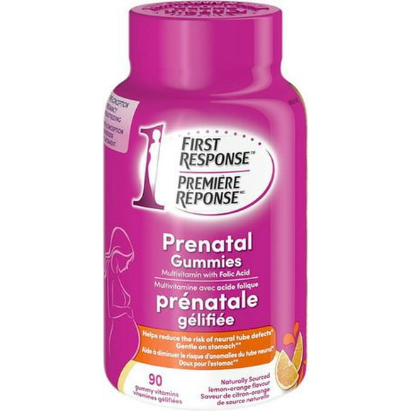 Multivitamines gélifiées prénatales avec acide folique First Response 90 vitamines gélifiées prénatales