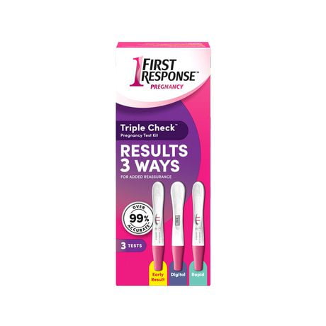 First Response Triple Check Pregnancy Test Kit, 3 tests