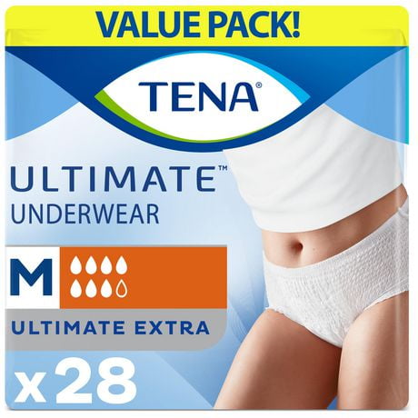 TENA Incontinence Underwear, Ultimate Absorbency, Medium, 28 Count, 28 count