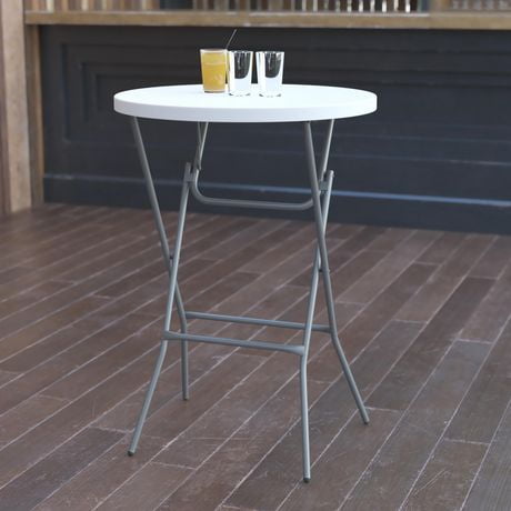 folding table bar round height plastic furniture granite flash tables