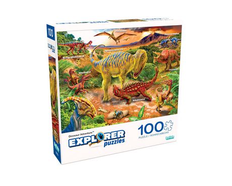 Buffalo Games - Explorer Puzzles - Dinosaur Adventure - 100 Piece ...
