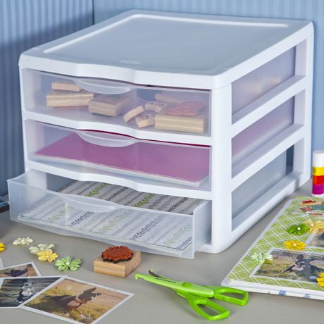 Sterilite Wide White 3 Drawer Unit Walmart Canada
