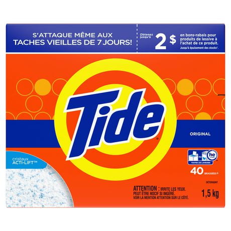 Tide HE Turbo Powder Laundry Detergent Original, 40 Loads, 1.6 kg