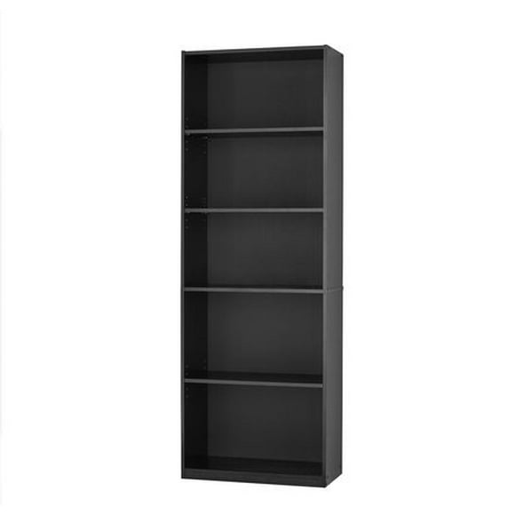 Mainstays 5-Shelf Bookcase with Adjustable Shelves, Multiple Colors, adjustable shelves, 71" tall