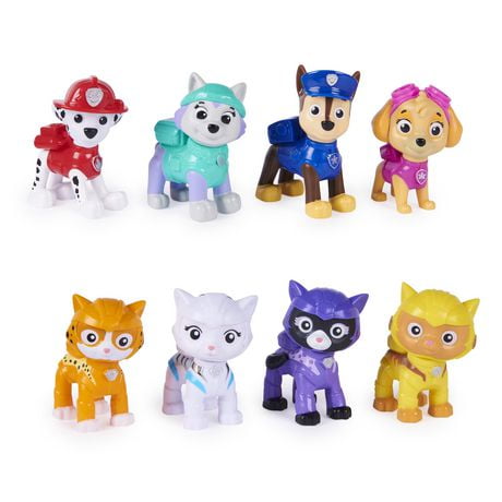 PAW Patrol and Cat Pack Gift Pack with 8 Collectible Action Figures, Kids Toys for Ages 3 and up