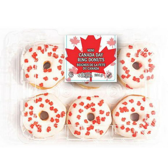 Mini Canada Day Ring Donuts