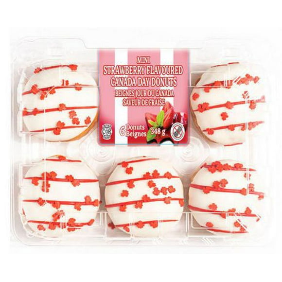 CT Bakery, Mini Strawberry Flavoured Canada Day Donuts