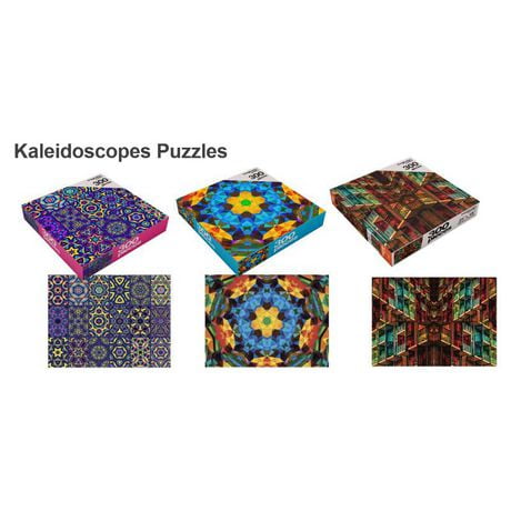 3 x 300 puzzle pieces<br>Each puzzle is 21" x 15" finished.<br>Individually wrapped so you can give them as 3 separate gifts.
