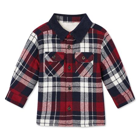 George Baby Boys' Lined Flannel Shirt | Walmart Canada