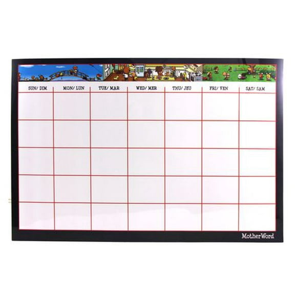 MotherWord Undated Dry Erase Magnetic Calendar