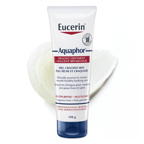 EUCERIN AQUAPHOR Multi-purpose Healing Ointment for Dry Skin and Cracked Skin | Multi-purpose | Non-Comedogenic | Fragrance-free | Non-Greasy | Recommended by Dermatologists, 198g tube