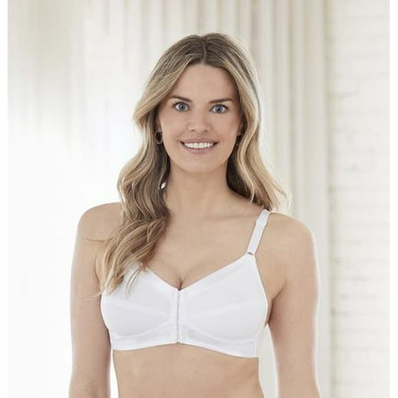 Bestform 9706770 Comfortable Unlined Wireless Cotton Bra with Front Closure, Sizes 36B-42D