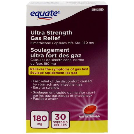 Equate Ultra Strength Gas Relief, 30 Softgels