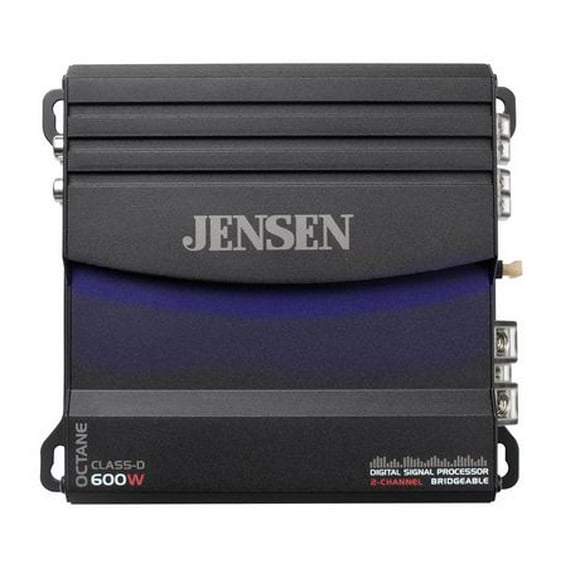 JENSEN XDA92RB Class D 2 Channel Bridgeable Amplifier with 80 Watts x 2 RMS, 600 Watts