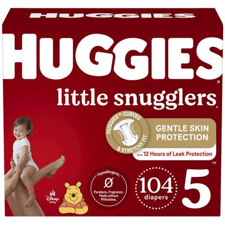 Couches pour bébés Huggies Little Snugglers, Emballage Mega Colossal Tailles: N-6 | 168-84 Unités
