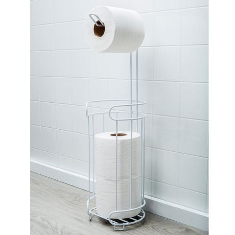 Paper holder stand, White toilet paper holder