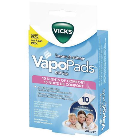 Tampons de rechange VapoPads de Vicks VBR-5FPC 10 tampons