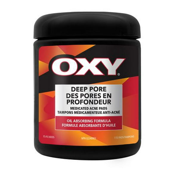OXY Deep Pore Cleansing Acne Pads with Salicylic Acid, For Stubborn Acne, Oily Skin, Blackheads and Visible Pores, 115ct, Cleansing Acne Pads, 115ct