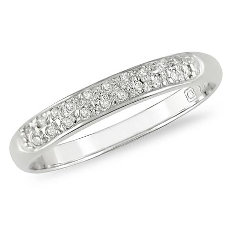 Miabella 1/10 ct Diamond Ring in 10 K White Gold | Walmart Canada