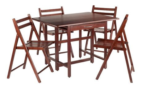 solid wood folding table and chairs