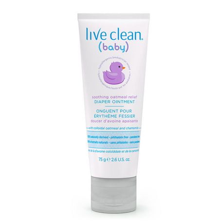 Live Clean Baby Soothing Oatmeal Relief Diaper Ointment, 75 g, Diaper Ointment