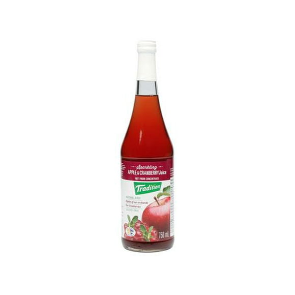 Tradition Sparkling Apple & Cranberry juice 750ml, Tradition Spark. Apple Cranberry juice 750ml