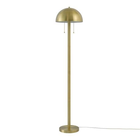 Novogratz x Globe 60" Haydel 2-Light Matte Brass Floor Lamp