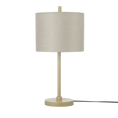 Cove 22" Light Faux Wood Table Lamp with Jute Shade