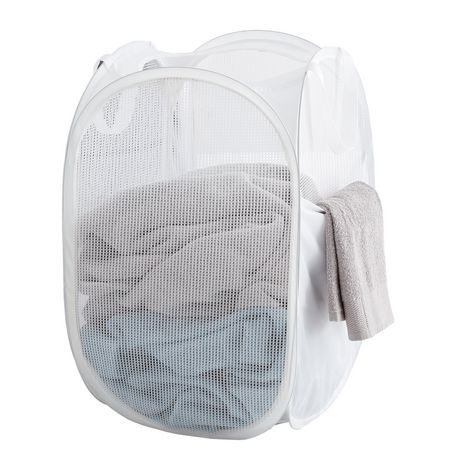 Mesh Pop-up Laundry Hampers,Yueser 2 Pieces Pop Up Mesh Washing Laundry Basket Foldable Mesh Hamper with 2pcs Extra Large Laundry Bags Dirty Clothes Bags for Bedroom Home or Dormitory and Travel 