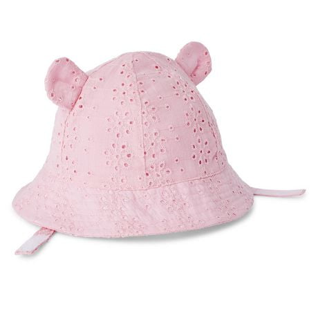 George Baby Girls' Eyelet Bucket Hat With Applique Ears | Walmart Canada