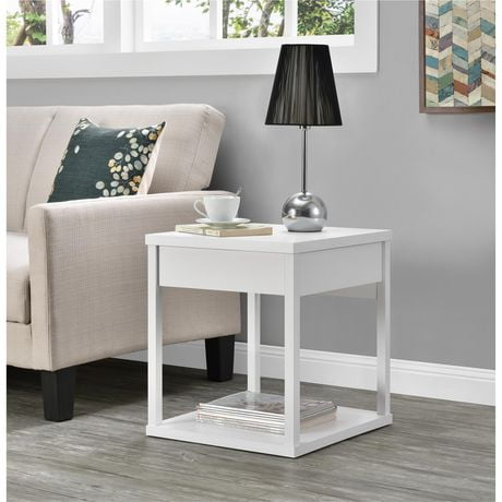 Parsons End Table with Drawer, Black | Walmart Canada