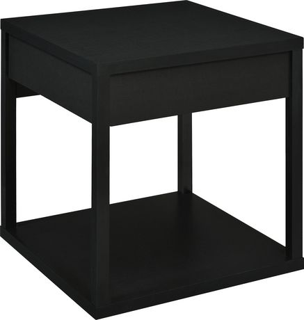 Parsons End Table with Drawer, Black | Walmart Canada