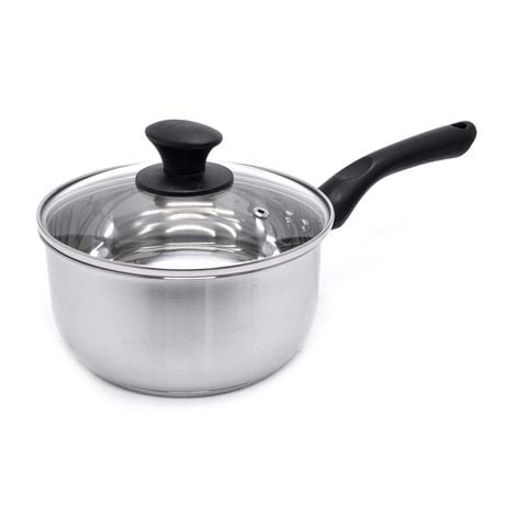 Starbasix Stainless Steel 2.3L (2.4Qt) Saucepan with Lid, Induction compatible