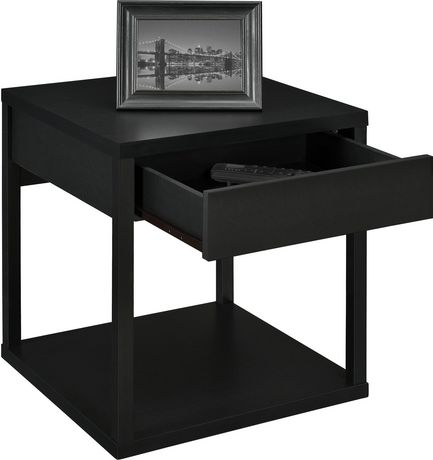 Parsons End Table with Drawer, Black | Walmart Canada