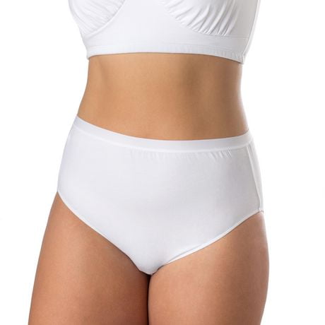Elita Plus Size Women's Cotton Stretch Full High Cut Brief Underwear