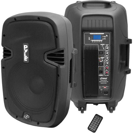 pyle speaker pro bluetooth powered way 200w audio watt streaming usb pylepro record mp3 function system rms recording 1200w walmart