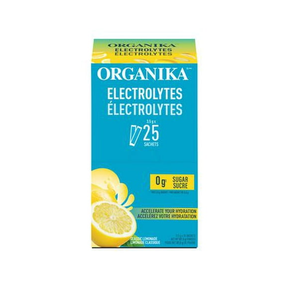 ORGANIKA Sachets Nomades Limonade Classique Électrolytes  25 Sachets de 3,5G