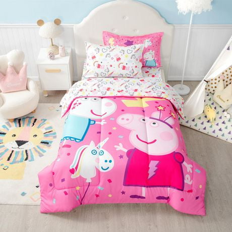 Peppa Pig 5-Piece Twin Comforter Set, Bed in a Bag | Walmart Canada