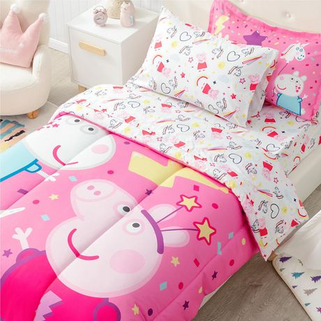 Peppa Pig 5 Piece Twin Comforter Set, Peppa Pig Bed In A Bag Twin