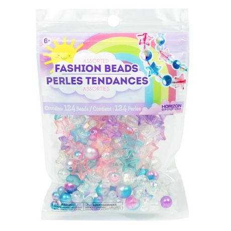 Assorted Fashion Beads, Contains 120 beads