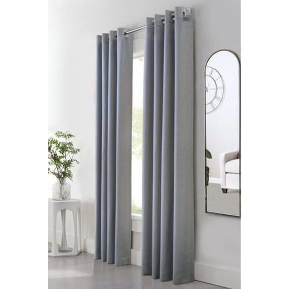 Maria Light Filtering Grommet Curtain Panel Pair 52" x 84" in Grey