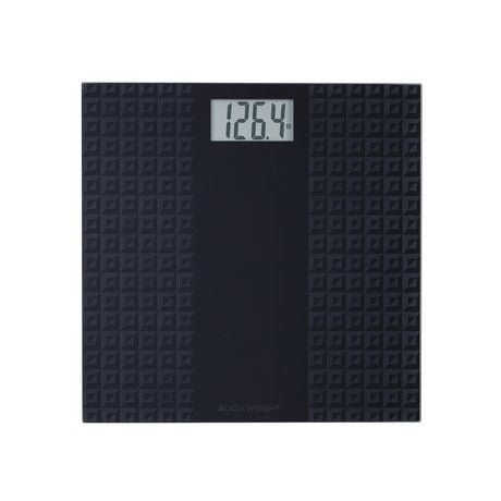 Accuweight 400 lb Digital Glass Scale in Black, Symmetrical pattern design