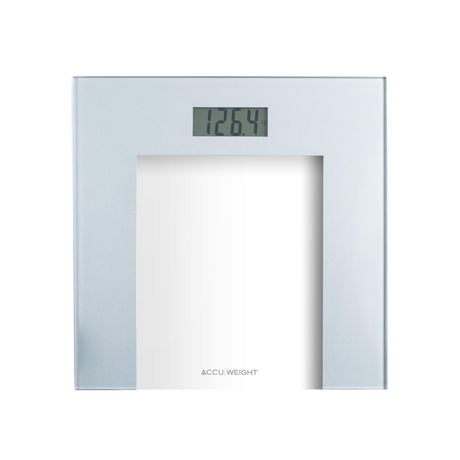 Accuweight 400 lb Digital Glass Weighing Scale, tempered glass, Metallic Silver in color