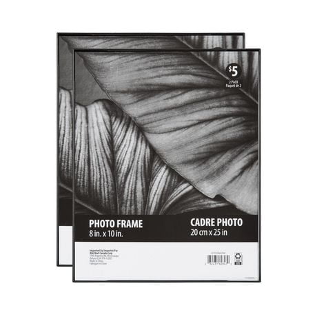 Slimline Black Picture Frame, Set of 2, 8” x 10”