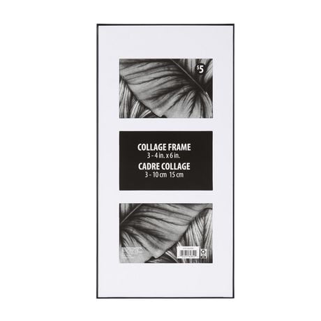 Slimline Black Collage Picture Frame, 3 – 4" x 6"