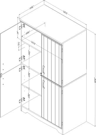 South Shore Farnel 4-Door Storage Cabinet-Pure White | Walmart Canada