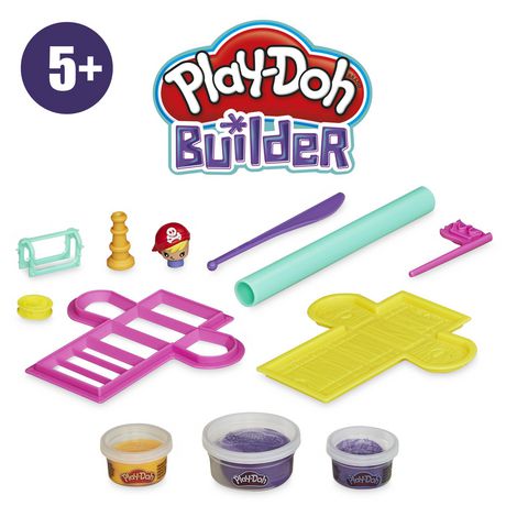 Easy to Build DIY Craft Set Play-Doh Builder Treasure Chest Toy Building Kit for Kids 5 Years and Up with 3 Non-Toxic Cans