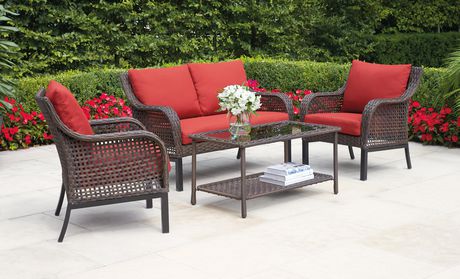 Hometrends Tuscany Ii 4 Piece, Patio Swing Replacement Cushions Canadian Tire