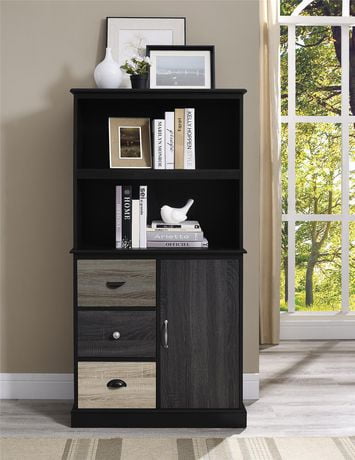 Ameriwood Mercer Storage Bookcase With Multicolored Door And