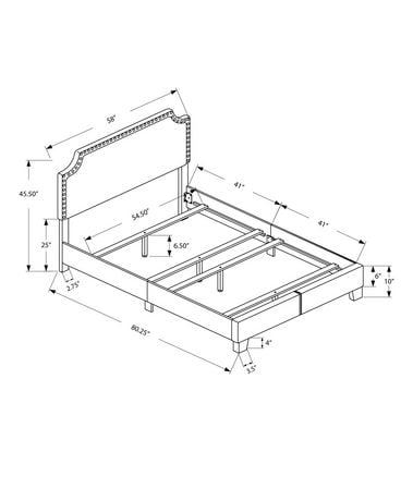 Monarch Specialties Inc Monarch Specialties Brown Bed Frame | Walmart ...